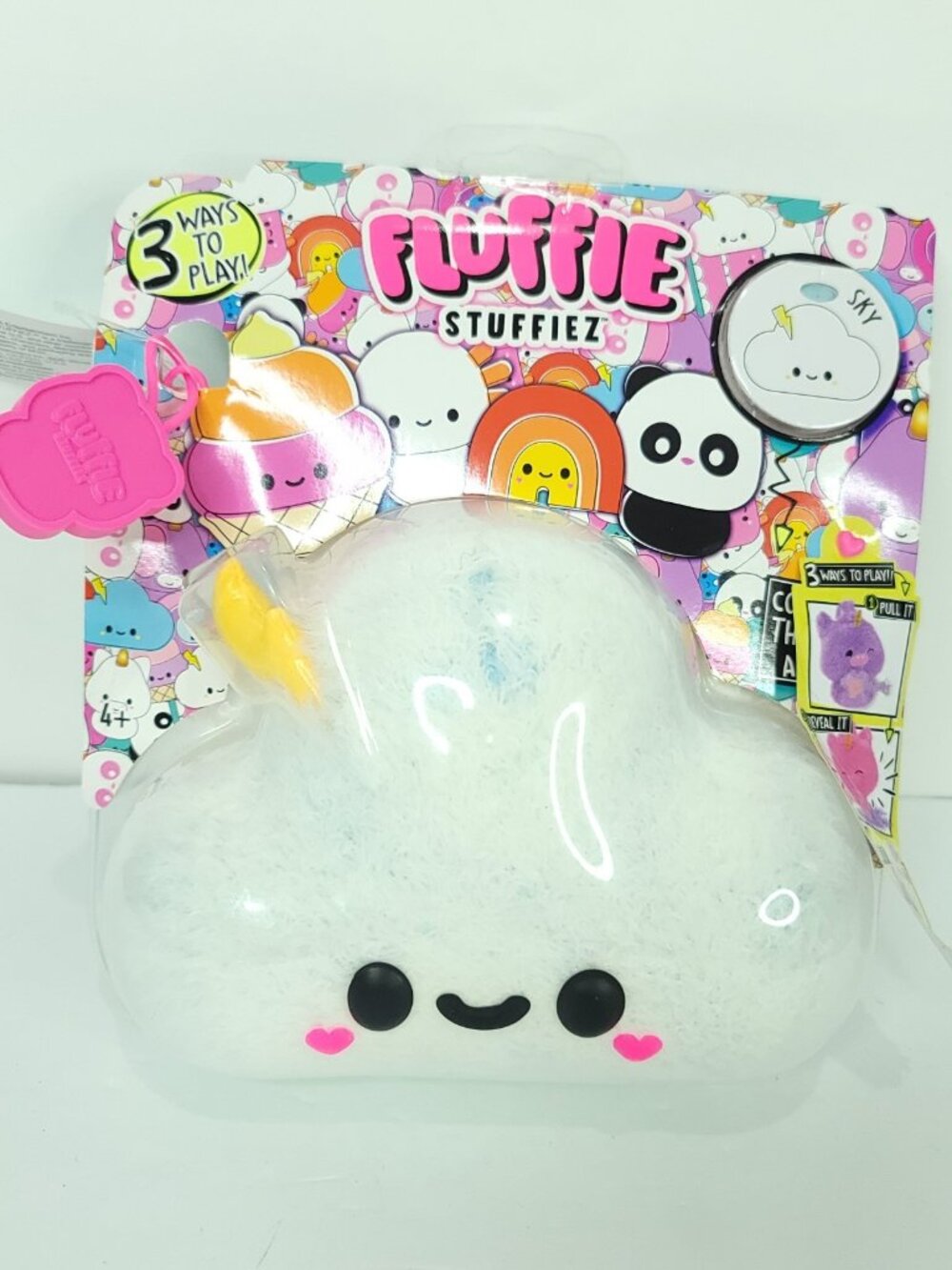 Fluffie Stuffiez Fluffy Cloud Lightning Bolt Sky Toy Reveal Plush Stuffed Animal